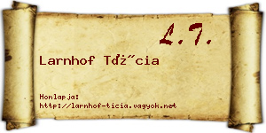 Larnhof Tícia névjegykártya